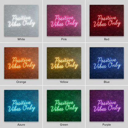 Positive Vibes Only Bedroom Wall Light LED Neon Sign - Shineneon
