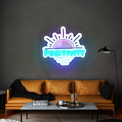 Positivity Sun Clear Artwork Wedding Signs - Shineneon