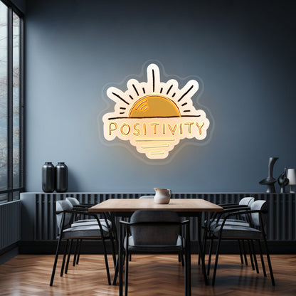 Positivity Sun Clear Artwork Wedding Signs - Shineneon