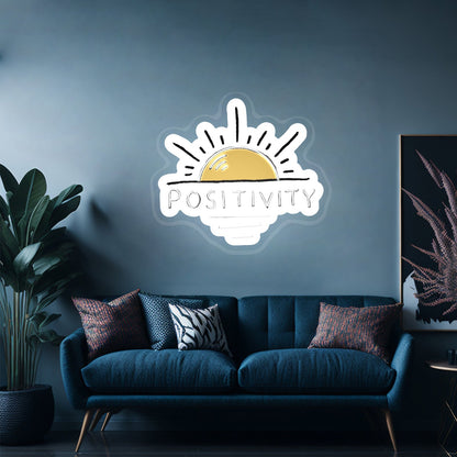 Positivity Sun Clear Artwork Wedding Signs - Shineneon