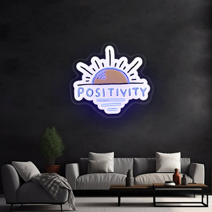 Positivity Sun Clear Artwork Wedding Signs - Shineneon