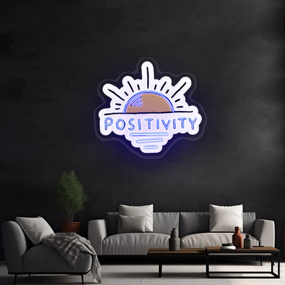 Positivity Sun Clear Artwork Wedding Signs