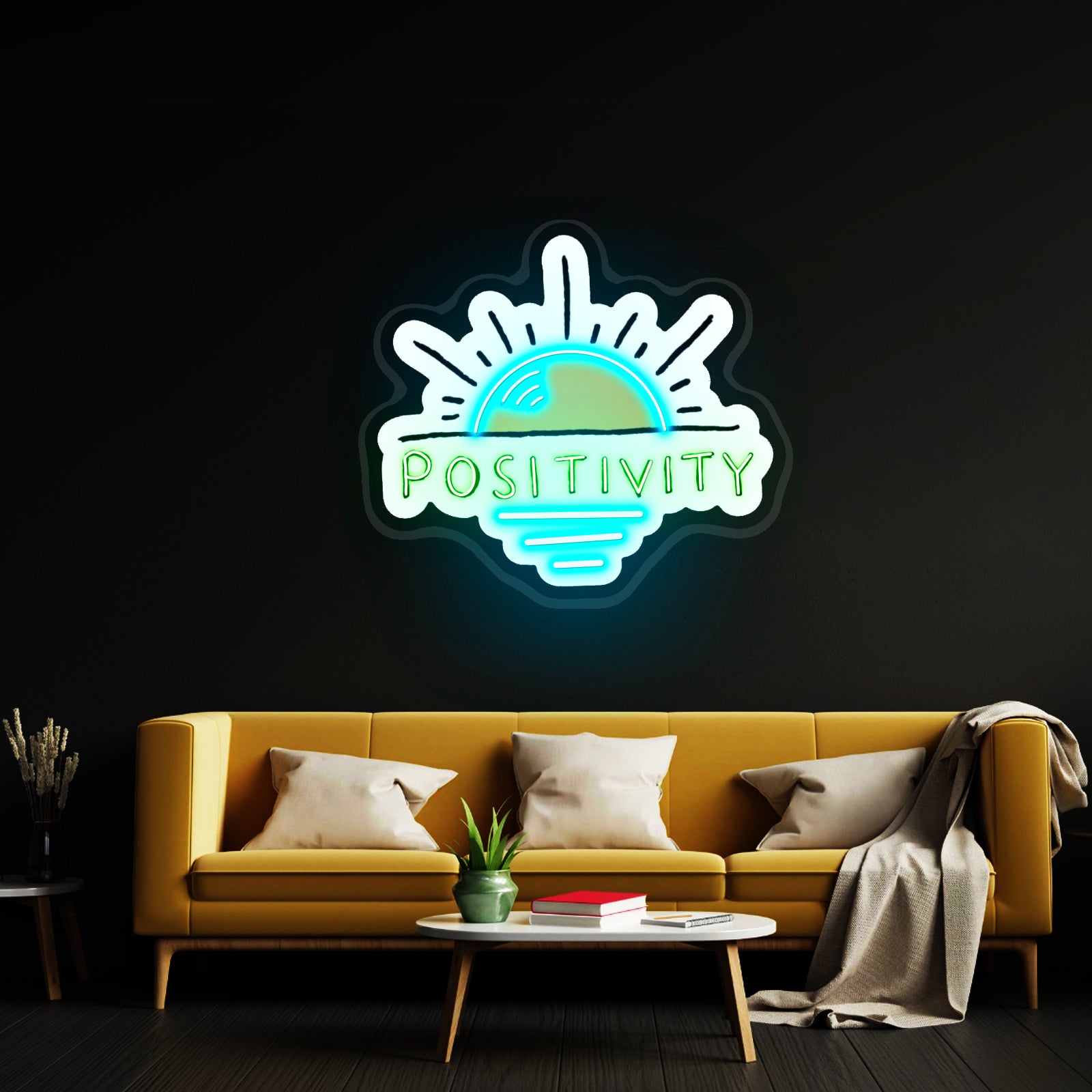 Positivity Sun Clear Artwork Wedding Signs