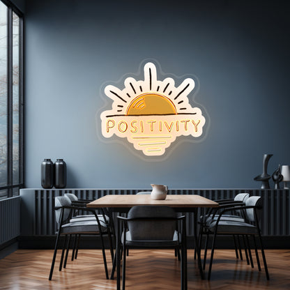 Positivity Sun Clear Artwork Wedding Signs