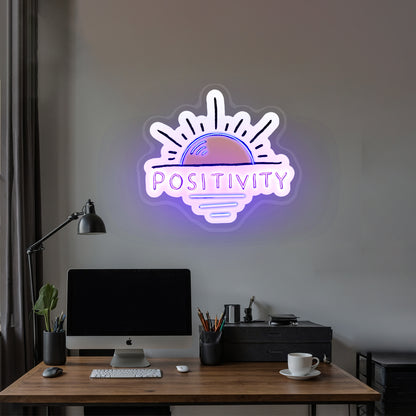 Positivity Sun Clear Artwork Wedding Signs