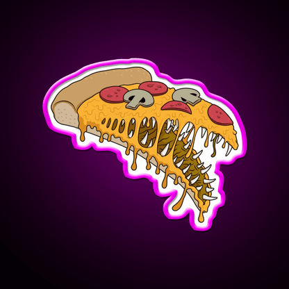 Possessed Pizza Fast Food Led Neon Sign For Burger Place Rgb Color - Shineneon