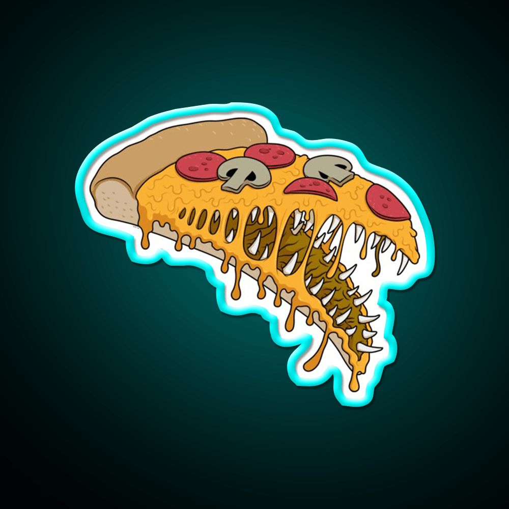 Possessed Pizza Fast Food Led Neon Sign For Burger Place Rgb Color - Shineneon