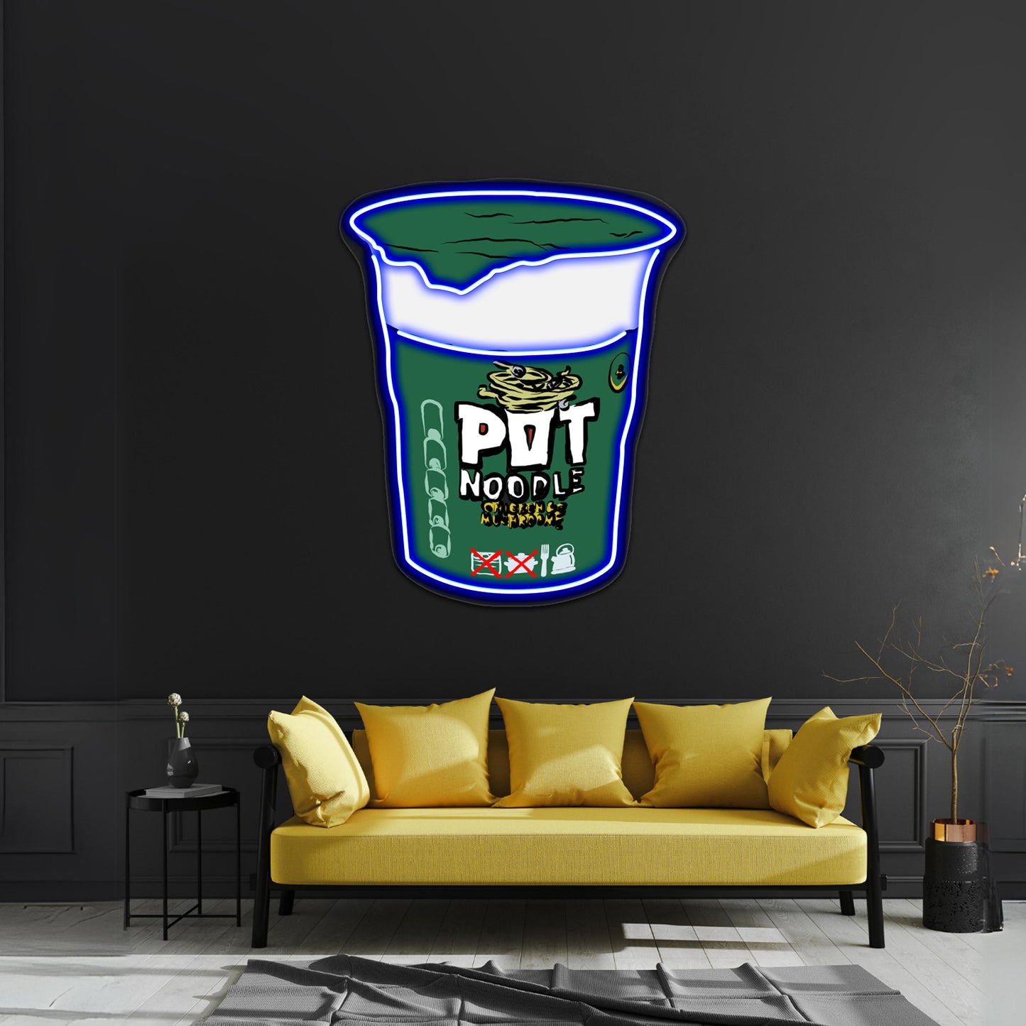 Pot Noodle Chicken And Mushroom 90g Artwork Led Signs For Bedroom