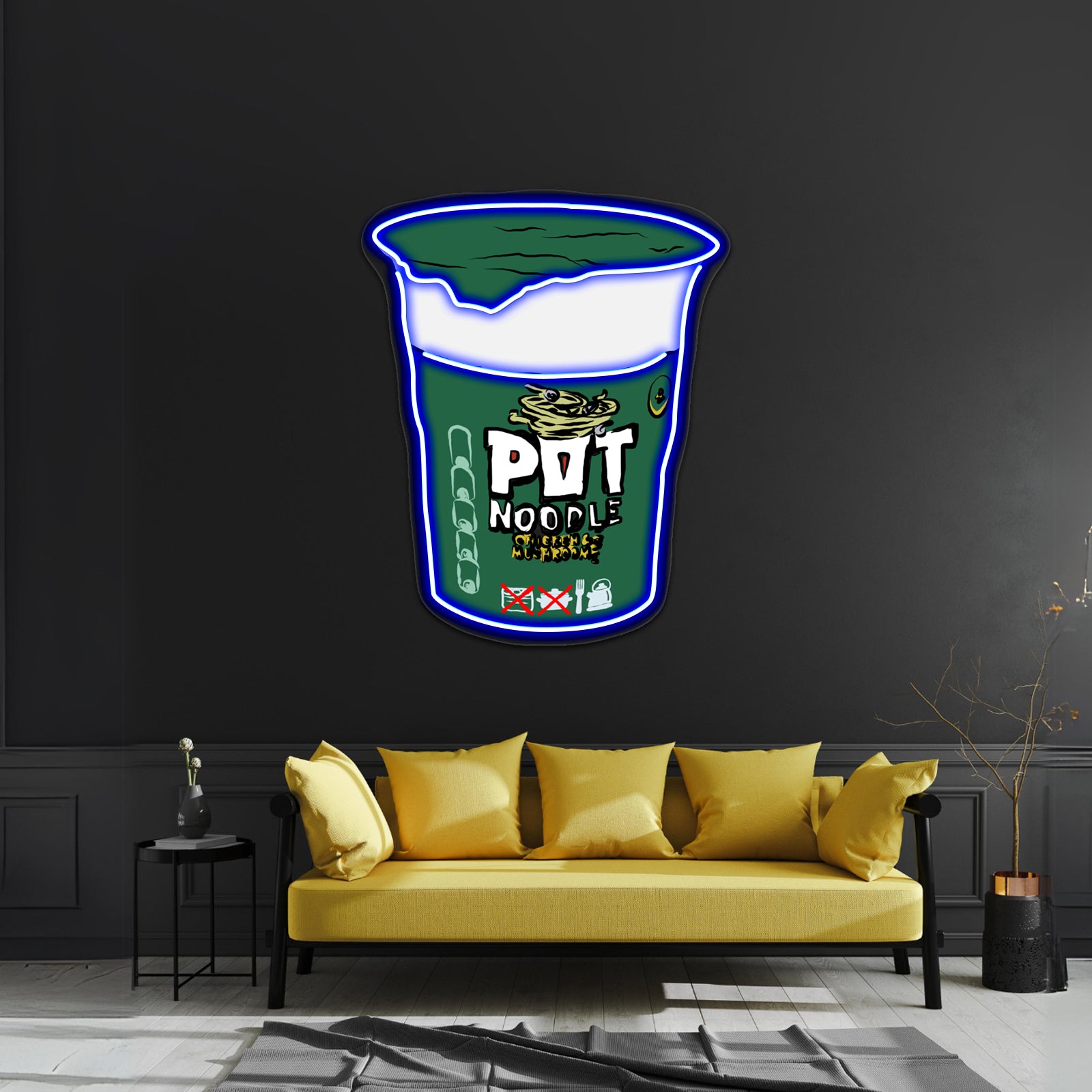 Pot Noodle Chicken And Mushroom 90g Artwork Led Signs For Bedroom | Shineneon