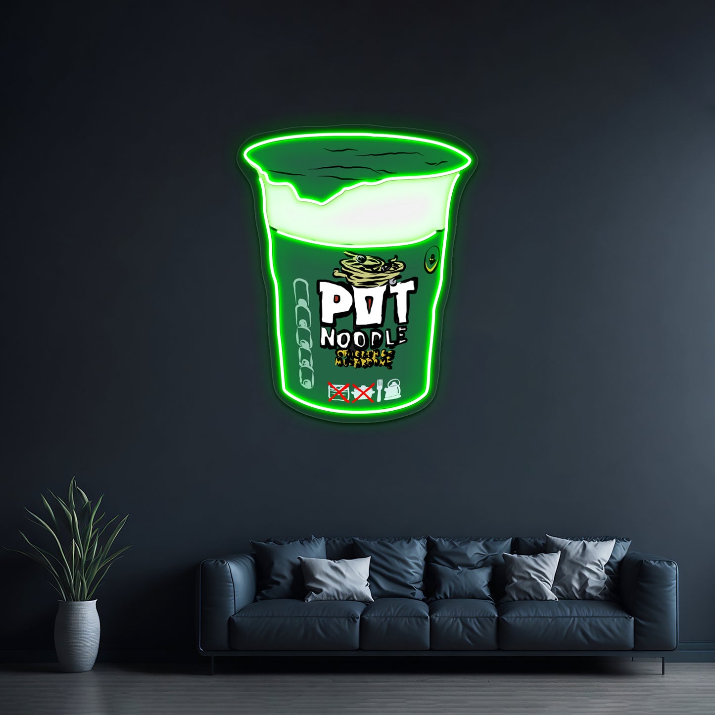 Pot Noodle Chicken And Mushroom 90g Artwork Led Signs For Bedroom