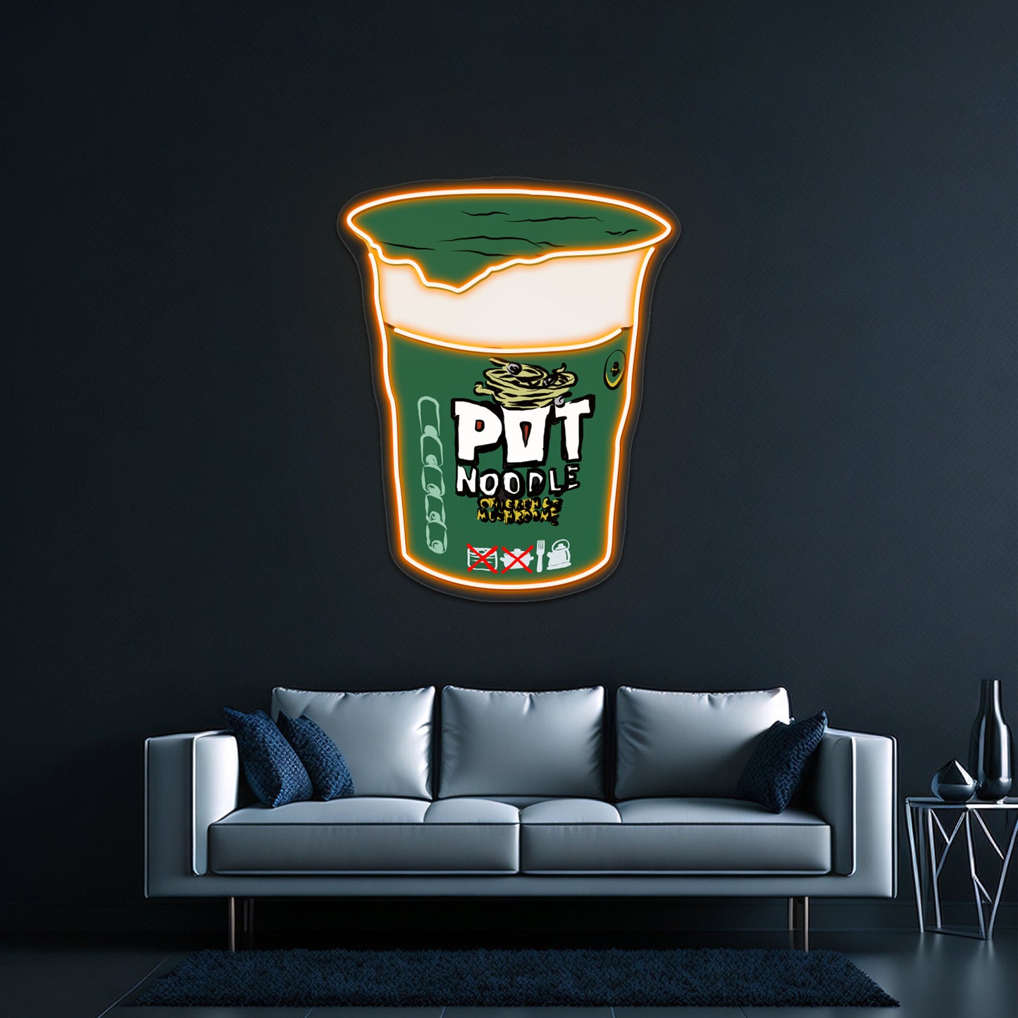 Pot Noodle Chicken And Mushroom 90g Artwork Led Signs For Bedroom