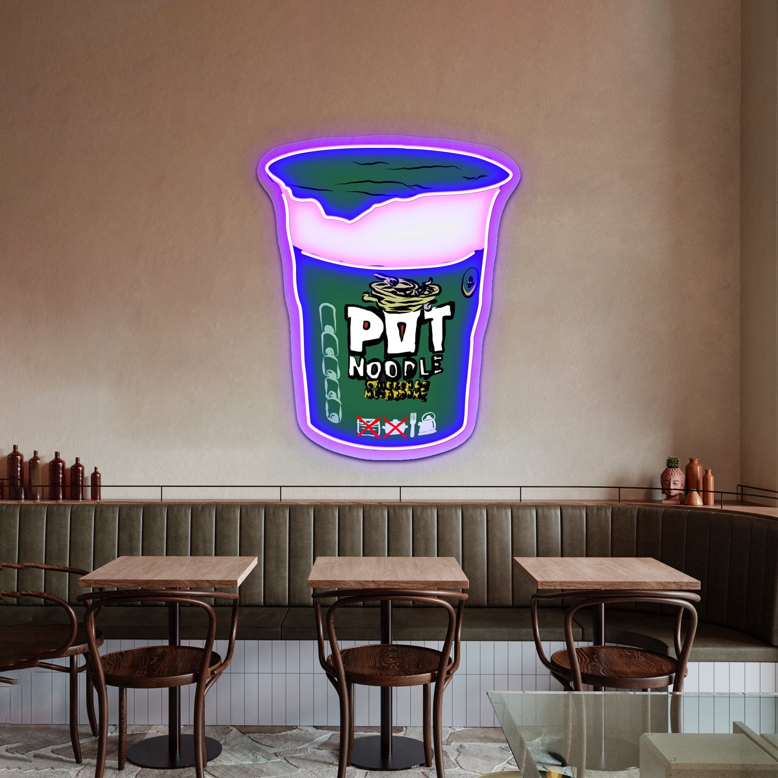 Pot Noodle Chicken And Mushroom 90g Artwork Led Signs For Bedroom | Shineneon