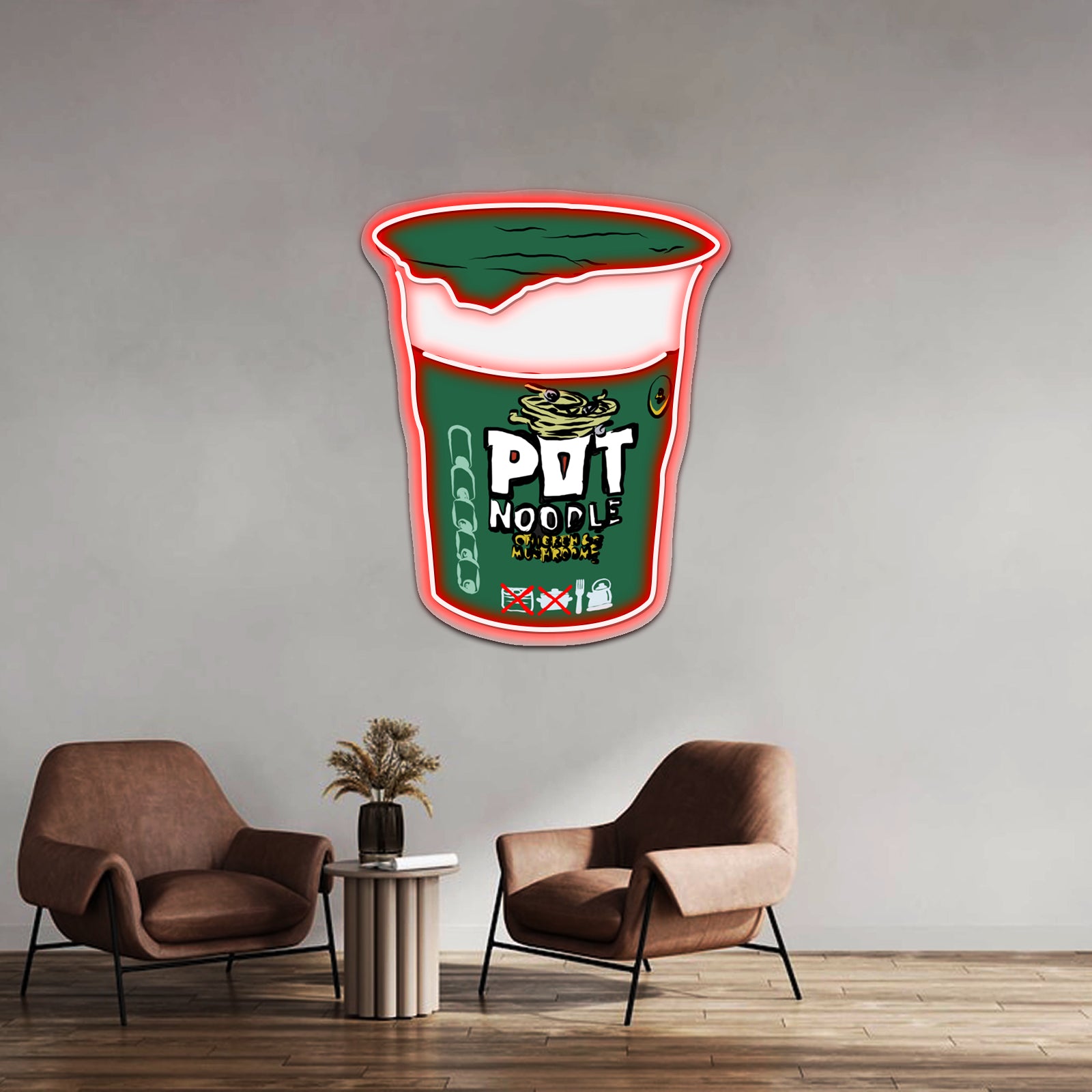 Pot Noodle Chicken And Mushroom 90g Artwork Led Signs For Bedroom | Shineneon