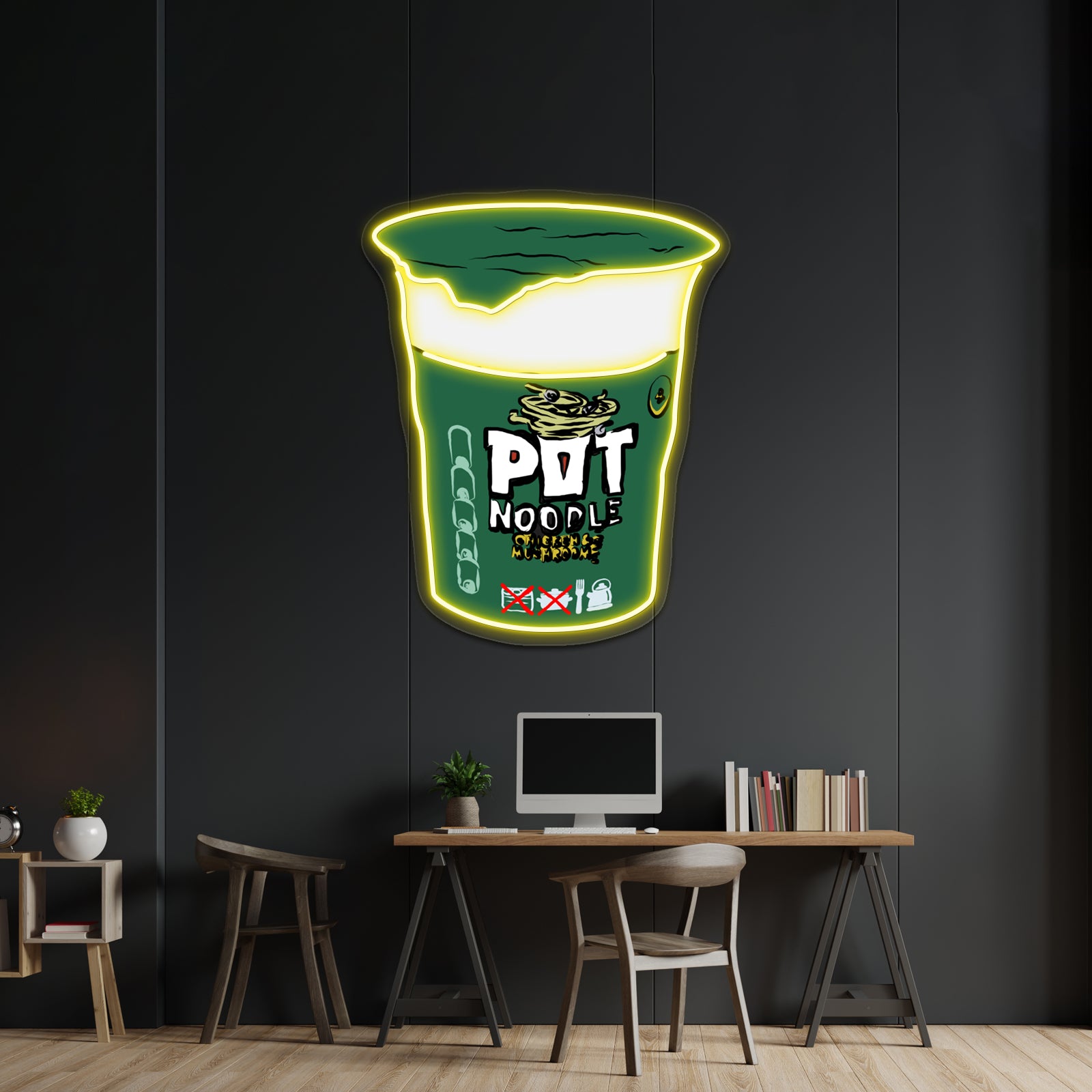 Pot Noodle Chicken And Mushroom 90g Artwork Led Signs For Bedroom | Shineneon