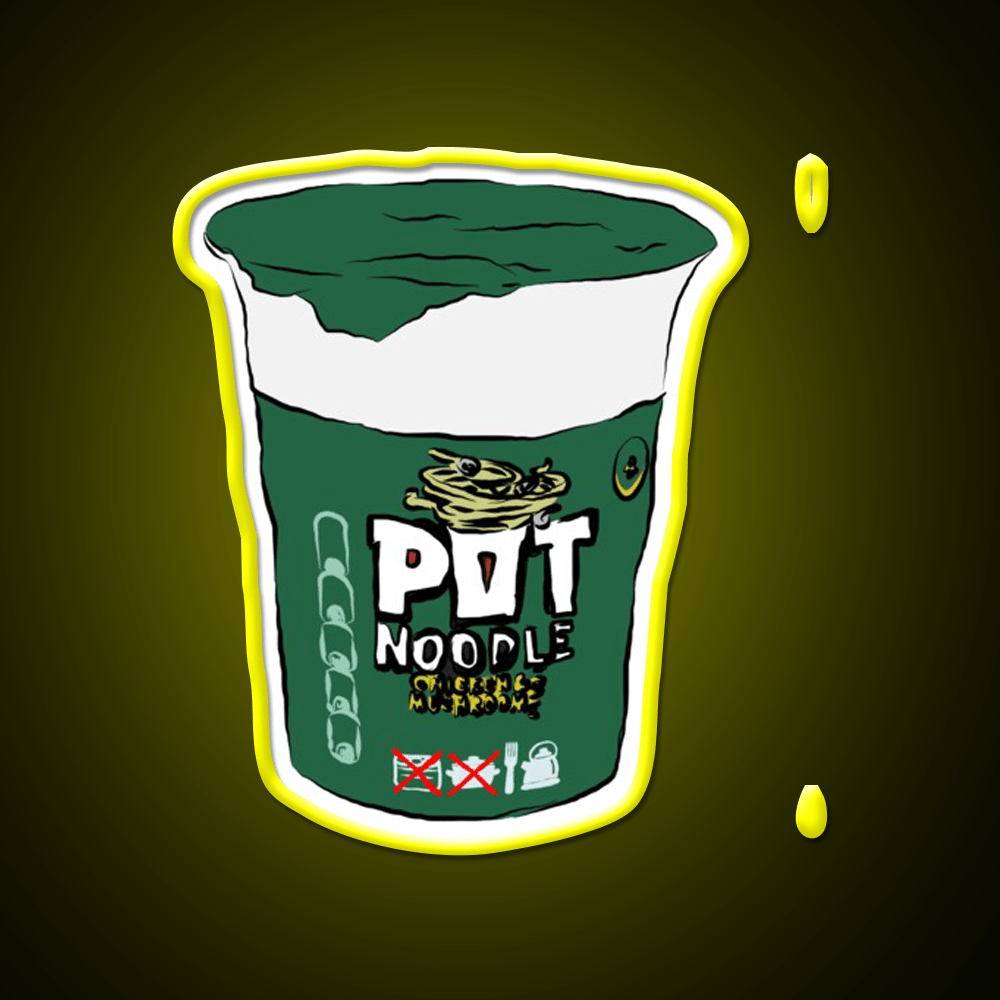 Pot Noodle Chicken And Mushroom Snack Food Led Neon Sign Rgb Color - Shineneon