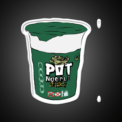 Pot Noodle Chicken And Mushroom Snack Food Led Neon Sign Rgb Color - Shineneon