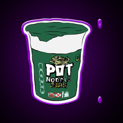 Pot Noodle Chicken And Mushroom Snack Food Led Neon Sign Rgb Color - Shineneon