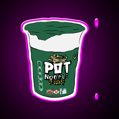 Pot Noodle Chicken And Mushroom Snack Food Led Neon Sign Rgb Color - Shineneon