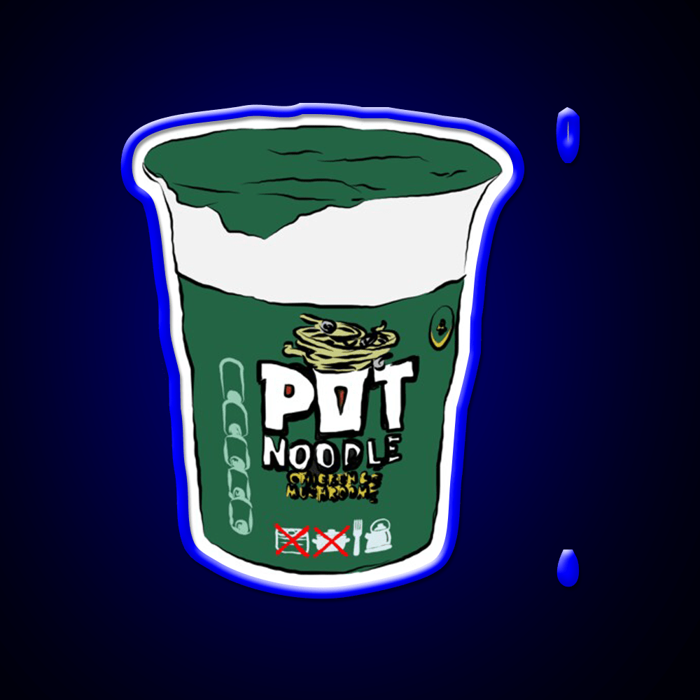 Pot Noodle Chicken And Mushroom Snack Food Led Neon Sign Rgb Color - Shineneon
