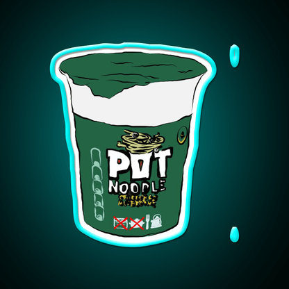 Pot Noodle Chicken And Mushroom Snack Food Led Neon Sign Rgb Color - Shineneon