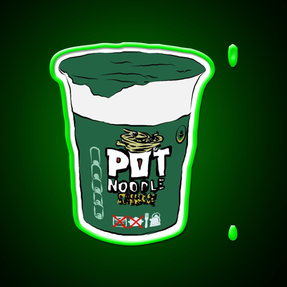 Pot Noodle Chicken And Mushroom Snack Food Led Neon Sign Rgb Color - Shineneon