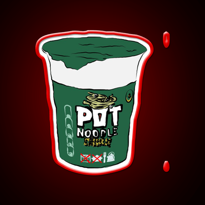Pot Noodle Chicken And Mushroom Snack Food Led Neon Sign Rgb Color - Shineneon