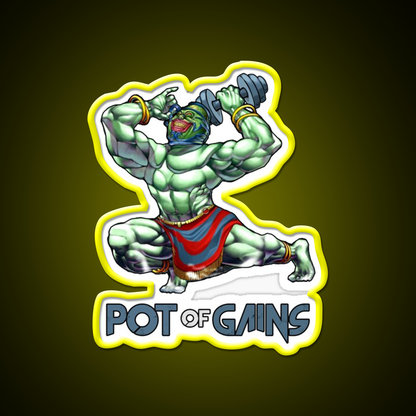 Pot Of Gains Gym Fitness Led Neon Sign Rgb Color
