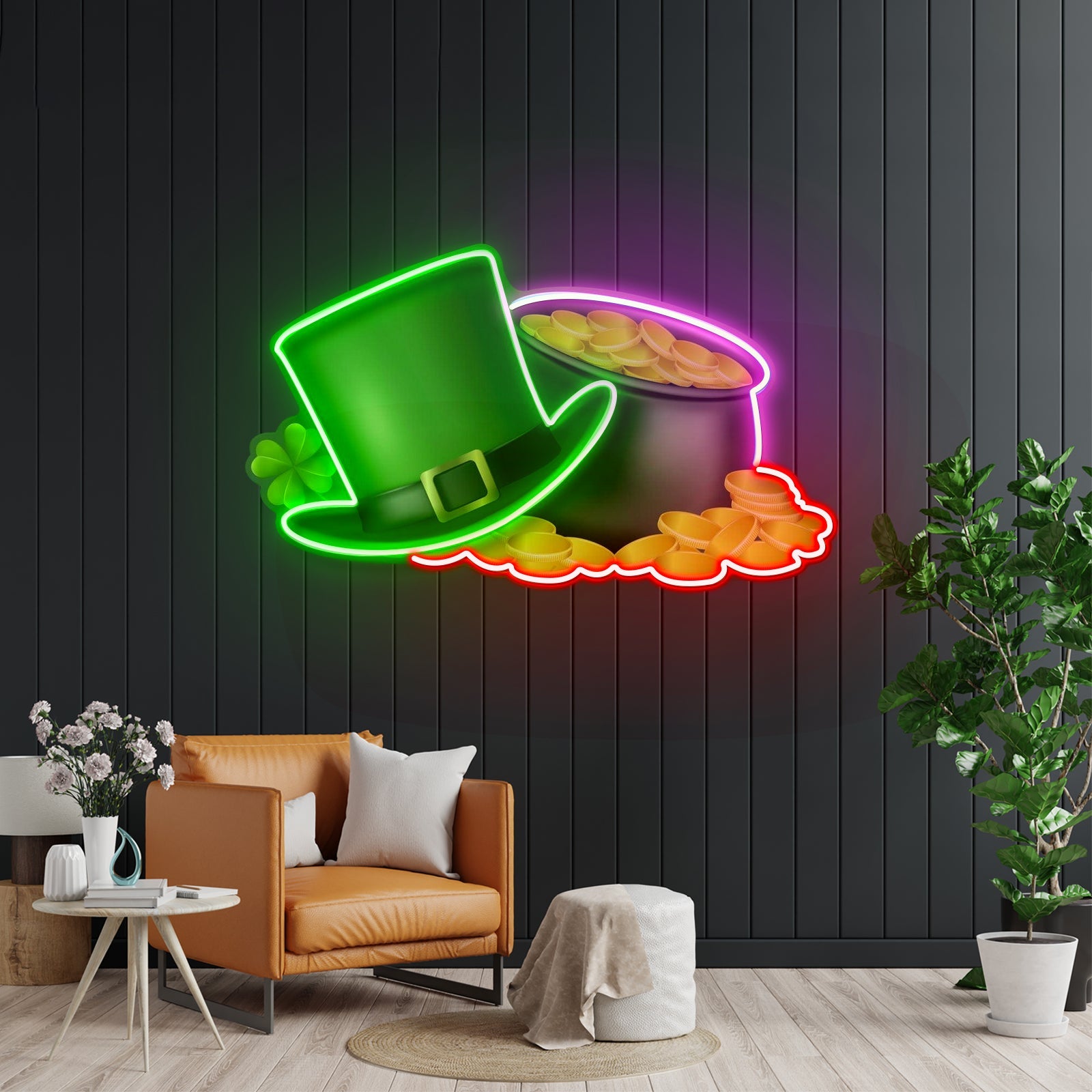 Pot Of Gold Saint Patrick Day Honey Led Signs - Shineneon