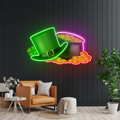 Pot Of Gold Saint Patrick Day Honey Led Signs - Shineneon