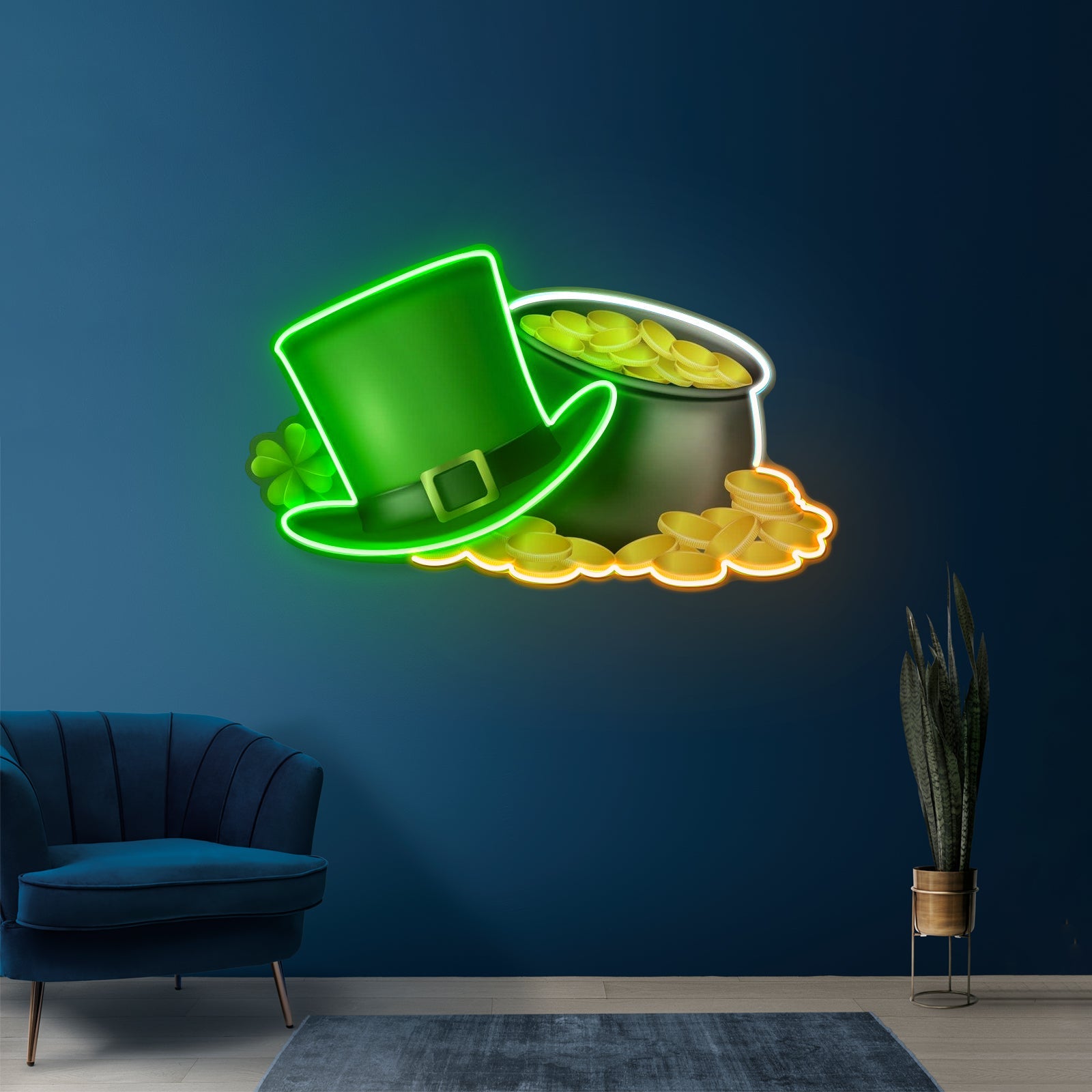 Pot Of Gold Saint Patrick Day Honey Led Signs - Shineneon