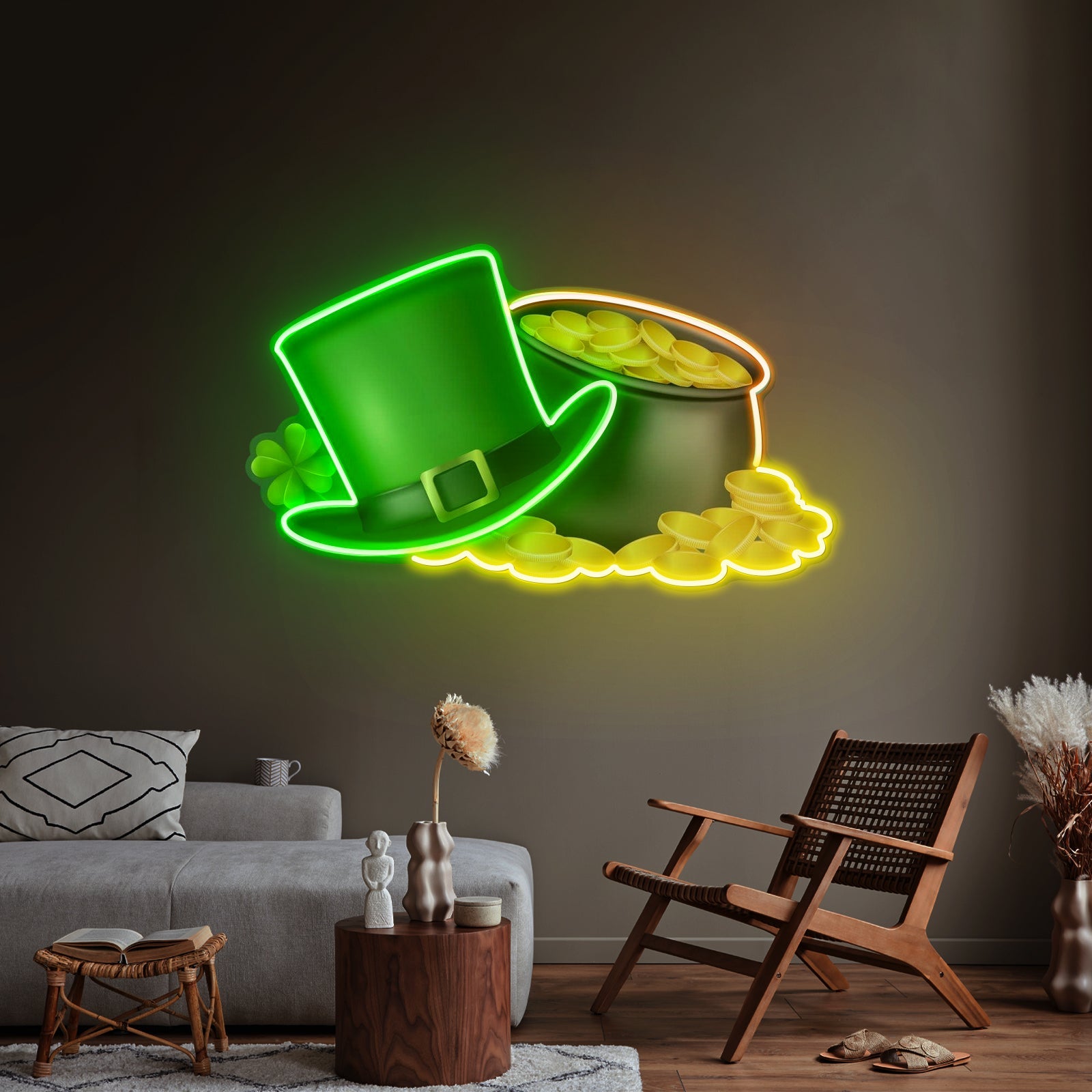 Pot Of Gold Saint Patrick Day Honey Led Signs - Shineneon