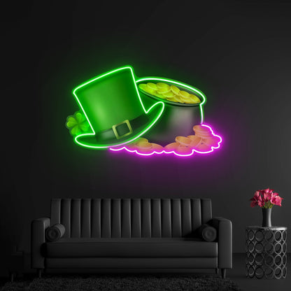 Pot Of Gold Saint Patrick Day Honey Led Signs - Shineneon