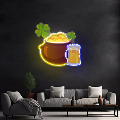 Pot Of Gold Saint Patrick Day Honey Led Signs - Shineneon