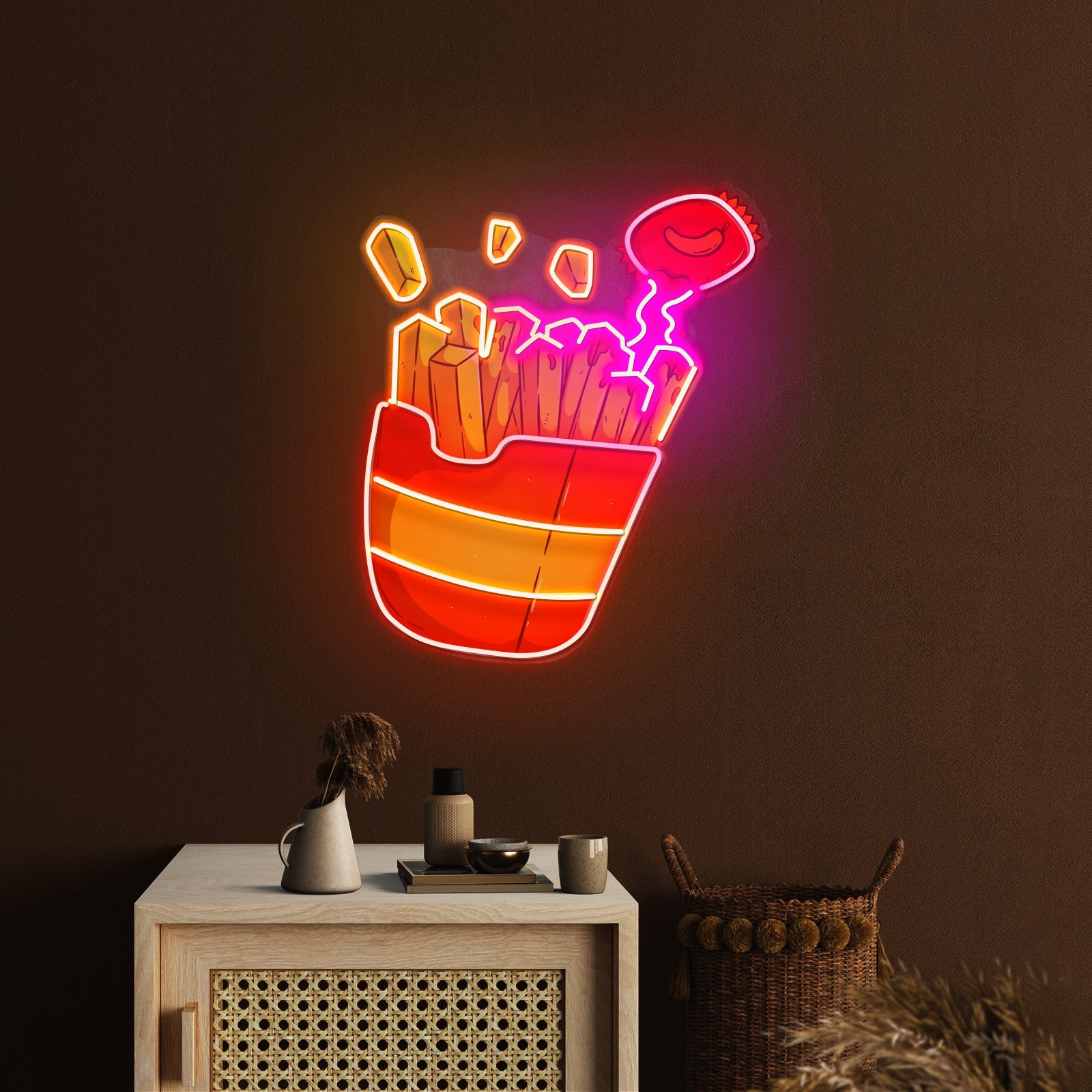 Potato Chips Glowing Led Neon Sign Light Custom Led Signs - Shineneon