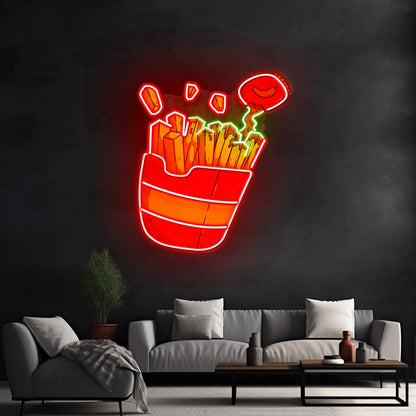 Potato Chips Glowing Led Neon Sign Light Custom Led Signs - Shineneon