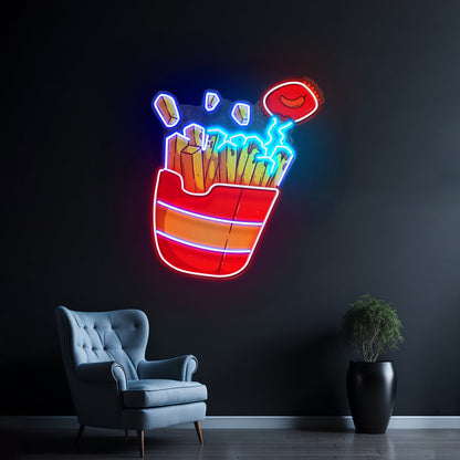 Potato Chips Glowing Led Neon Sign Light Custom Led Signs - Shineneon