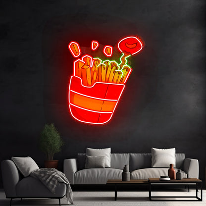 Pothead Coffee Clear Artwork Neon Signs For A Bar