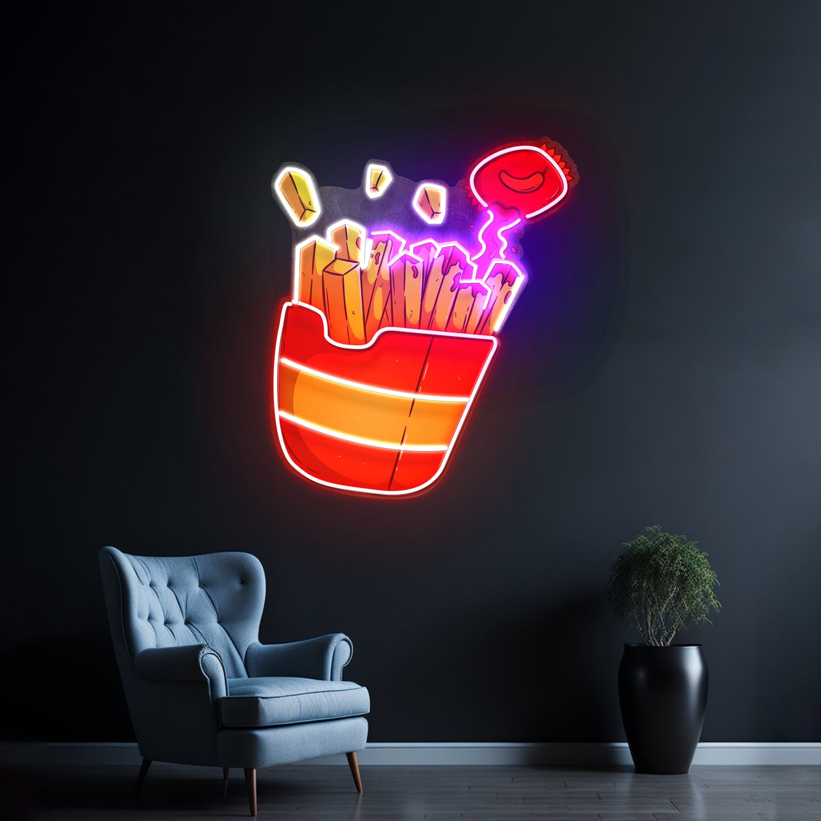 Pothead Coffee Clear Artwork Neon Signs For A Bar