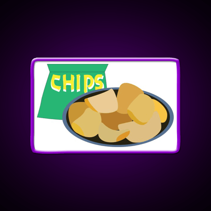 Potato Chips Snack Food Led Neon Sign For Snack Room Rgb Color - Shineneon