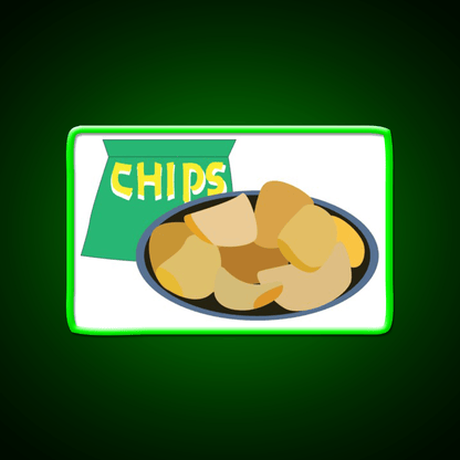 Potato Chips Snack Food Led Neon Sign For Snack Room Rgb Color - Shineneon