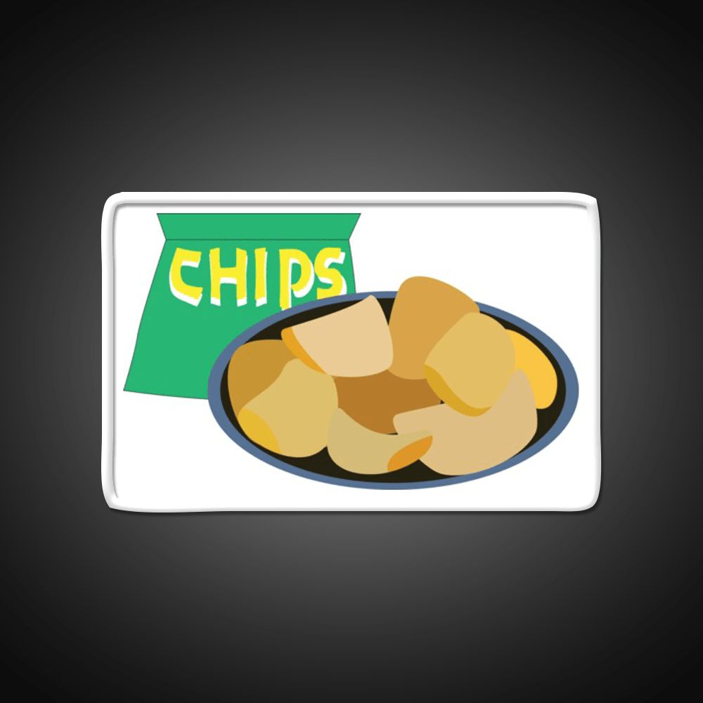 Potato Chips Snack Food Led Neon Sign For Snack Room Rgb Color - Shineneon