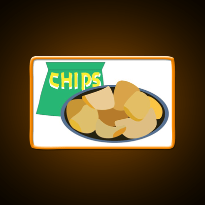 Potato Chips Snack Food Led Neon Sign For Snack Room Rgb Color - Shineneon