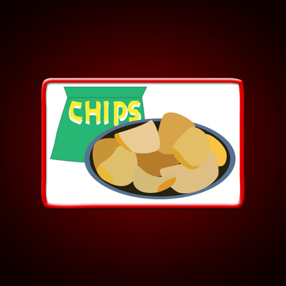 Potato Chips Snack Food Led Neon Sign For Snack Room Rgb Color - Shineneon