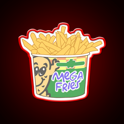 Potato Corner Mega Fries Snack Food Led Neon Sign Rgb Color - Shineneon