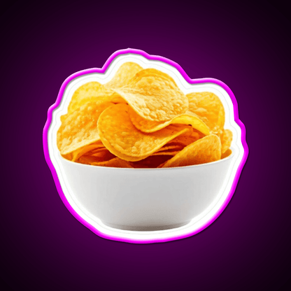 Potato Crisps Bowl Snack Food Led Neon Sign Rgb Color - Shineneon