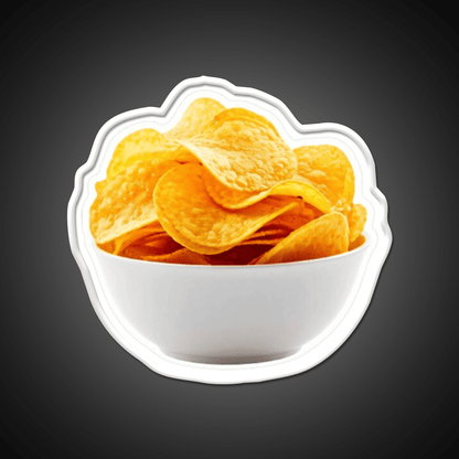 Potato Crisps Bowl Snack Food Led Neon Sign Rgb Color - Shineneon