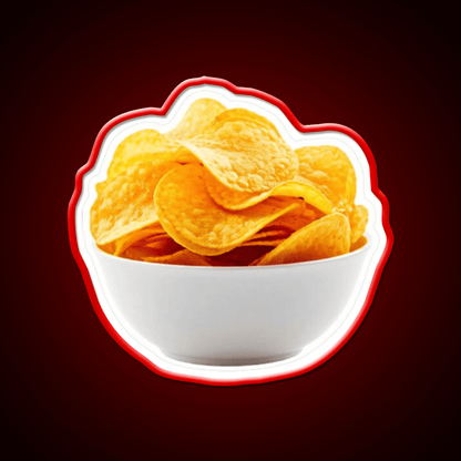 Potato Crisps Bowl Snack Food Led Neon Sign Rgb Color - Shineneon