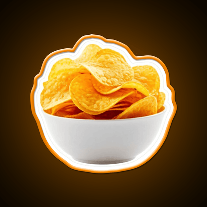 Potato Crisps Bowl Snack Food Led Neon Sign Rgb Color - Shineneon