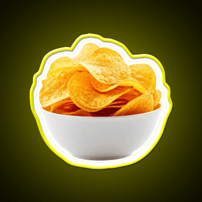 Potato Crisps Bowl Snack Food Led Neon Sign Rgb Color - Shineneon