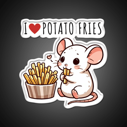 Potato Fries Lover Rat Fast Food Led Neon Sign For Burger Place Rgb Color - Shineneon